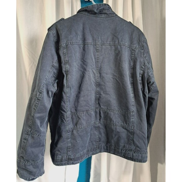 Levis Blue Sherpa Lined Trucker Chore Military Style Jacket Men Size Medium - Picture 4 of 13